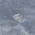Vintage 925 Sterling Silver Signet Ring For Men Square Face Plain Band Jewelry