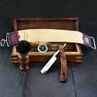 Vintage Barber Salon Straight Cut Throat Shaving Razor Gift Set 5 Pcs Luxury Kit