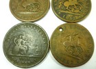 Canada  4 Penny Bank Tokens  2 1852 And 1857 Upper Canada  1852 Quebec