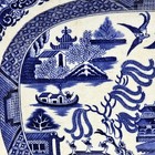 La2 Willow Platter Staffordshire England Oriental Pagoda Scene 16  C 1825