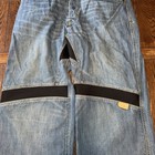 Vintage Icon Motorsports Victory Pants Men   s Size 34x35 Blue Denim Riding Jeans