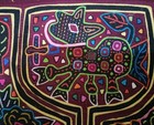 Vintage Mola Kuna Guna Panama Latin American Handmade Textile  Folk Art Panel