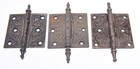 3 Different Vintage Eastlake Style Hinges All 3 1 2 X 3 1 2