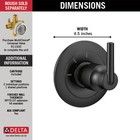 Delta Trinsic 3-setting 2-port Diverter Trim Matte Black-certified Refurbished