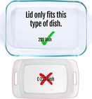 Replacement Lid For Pyrex 9 X 13 Casserole Glass Baking Dish Cover 3 Qt 233-pc