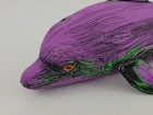  16  Plush Dolphin Purple Green Stuffed Toy Determined Productions Inc  1992 Vtg