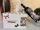 Set Of 4 Winterberrie Lane Stemless 20oz Wine Glasses Christmas  Seasonal Joyful