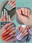 3xl Square Nail Tips  504 Pcs No C Curve Clear Nails Tips