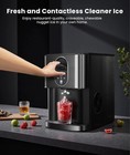 Nugget Ice Maker Coun  44lbs 24h Soft Chewable Pellet Ice Maker Machine Silver