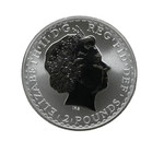 2002 2 Pounds Britannia 1 Oz 999 Silver Round Coin Bullion In Capsule
