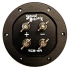 Round Subwoofer Speaker Box Terminal Cup  Dual Input - Tcs-4r Black