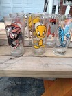  Lot Of 11 Warner Bros Looney Tunes Pepsi Glass Vintage
