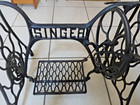 Antique Singer Cast Iron Base Stand For Sewing Machine Treadle Cabinet