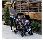 Stroller Onyx Baby Trend Double Stand Infant Toddler Newborn Nursery Child Safe