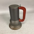 Vintage Alessi Percolator Espresso Coffee Maker W  Red Handle - Made In Italy