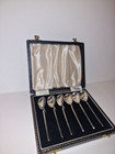 Set Of 6 Sterling Silver Coffee demitasse Spoons In Their Original Case 