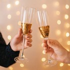 Gold Honeycomb Champagne Flutes Set Of 2 Toasting Glasses Wedding Nye Drinkware