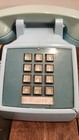 Vintage At t Bell System Telephone Blue Push Button Desk Phone 
