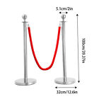 12pcs Silver Queue Barrier Posts Crowd Control 6 Security Stanchion Ropes Us