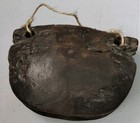Large Antique African Wooden Cow Bell  early 20th Century   21 Cm 