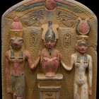 Ancient Egyptian Triad Statue Of Osiris  Isis   Horus Sacred Family Of Power Bc