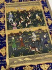 Persian Miniature Painting - Urdu Text - Handmade - Heavily Embroidered Old Art 