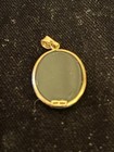 Blue Agate Cameo Of Mother And Child Set In 14k Gold