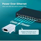 Dbit 10-port Gigabit Network Switch With 8 Poe  Ports  125w With 2 Combo Sfp Slo