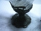 Pair Antique French Silver Metal Crystal Ewer Claret  Art Nouveau Victor Saglier