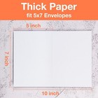5x7 Cardstock Folded 50 Pack White Cardstock Paper 5x7 Cards Fit A7 Envelopes   