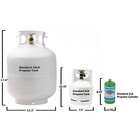 Flame King 3lb Steel Propane Lp Tank Cylinder With Gauge   Opd Valves  Free Ship
