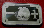 American Eagle Art Bar-northwest Territorial Mint  1 Troy Oz 999 Silver