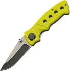 Pocket Knife   Rite Edge 3in Stainless Steel Black Blade Neon Yellow Pocket Clip