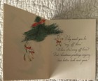 Unused Christmas Tree Slanted Across The Miles Vtg Greeting Card 1930s 1940s