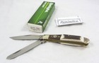 Remington Guide Trapper Pocket Knife Stainless Blades Jigged Bone wood Handle