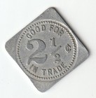 Billiards   Pool - South Bend  In - The Commodore - Vintage 2 1 2c Trade Token