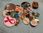 Large Lot Of Lapel Pins And Buttons