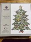 Wentworth Wooden Puzzles Snowy Fir Tree Shaped 300 Pcs Excellent Used
