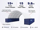 40x40x15 Dual Truss Container Shelter Canopy 22oz Pvc Heavy Duty Storage Tent