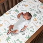 Lambs   Ivy Jungle Friends 100  Cotton Safari Animals Baby Fitted Crib Sheet