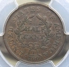1804 Draped Bust Half Cent  plain 4  No Stem  1 2c Pcgs Xf45  547 Extra Fine