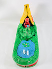 Vintage Cast Iron Mechanical Coin Bank Teepee  Frog Working 1960 s Taiwan