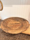 Antique Indian Parat Hand Carved Wooden Dough Bowl 16- Circa 1920s