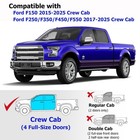 In-channel Window Rain Guards Fits For Ford F150 2015-2025 Supercrew 2017-202   
