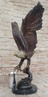 Signed American Bald Eagle Bronze Sculpture Statue Figurine Figure Art Deco Sale