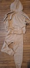 Zara Children s 2-piece Fleece Sweatsuit Hoodie   Pants Zip Pockets Tan Size 9