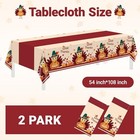 Thanksgiving Tablecloth pack Disposable Plastic 2 Thanksgiving Turkey