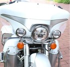 2x 4 5 Inch Chrome Led Spot Fog Passing Light Lamp For Harley Davidson Motor