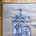 Unusual Cubist Drawing Depicting Deposition Of Christ Attributed Joseph Duncan