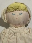 Eden Toys Plush Vintage Cloth Baby Doll Lace Bonnet Blonde Pink Dress Roses 14   
